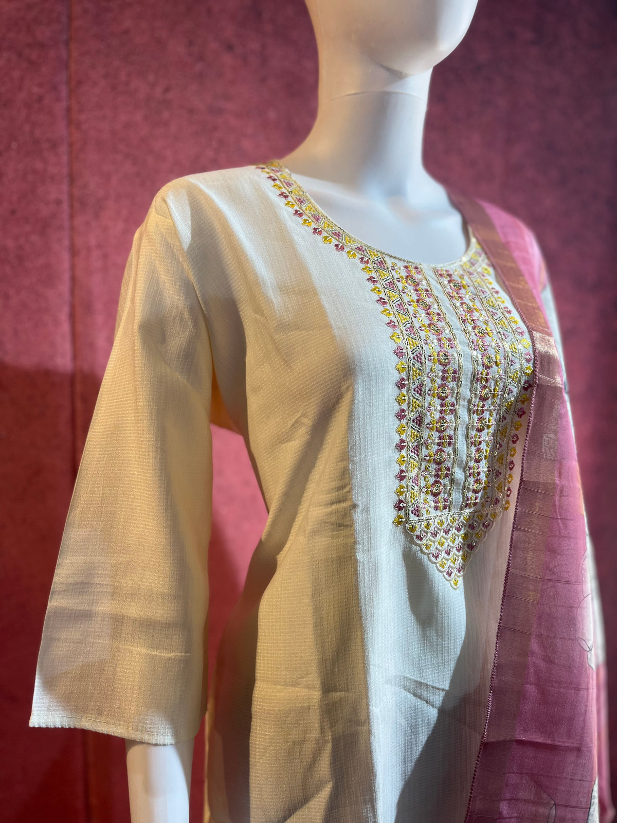 3-Piece Kurthi Set Top Bottom & Dupatta |TBS0054