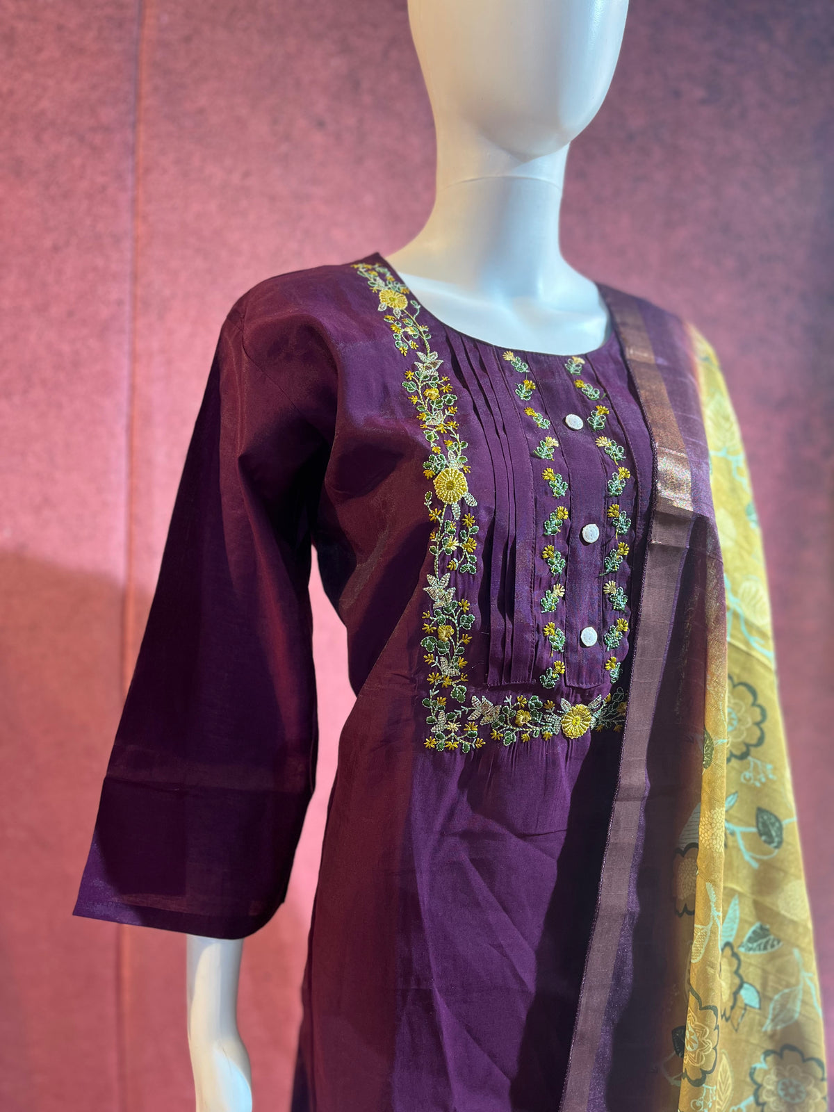 3-Piece Kurthi Set Top Bottom & Dupatta |TBS0047