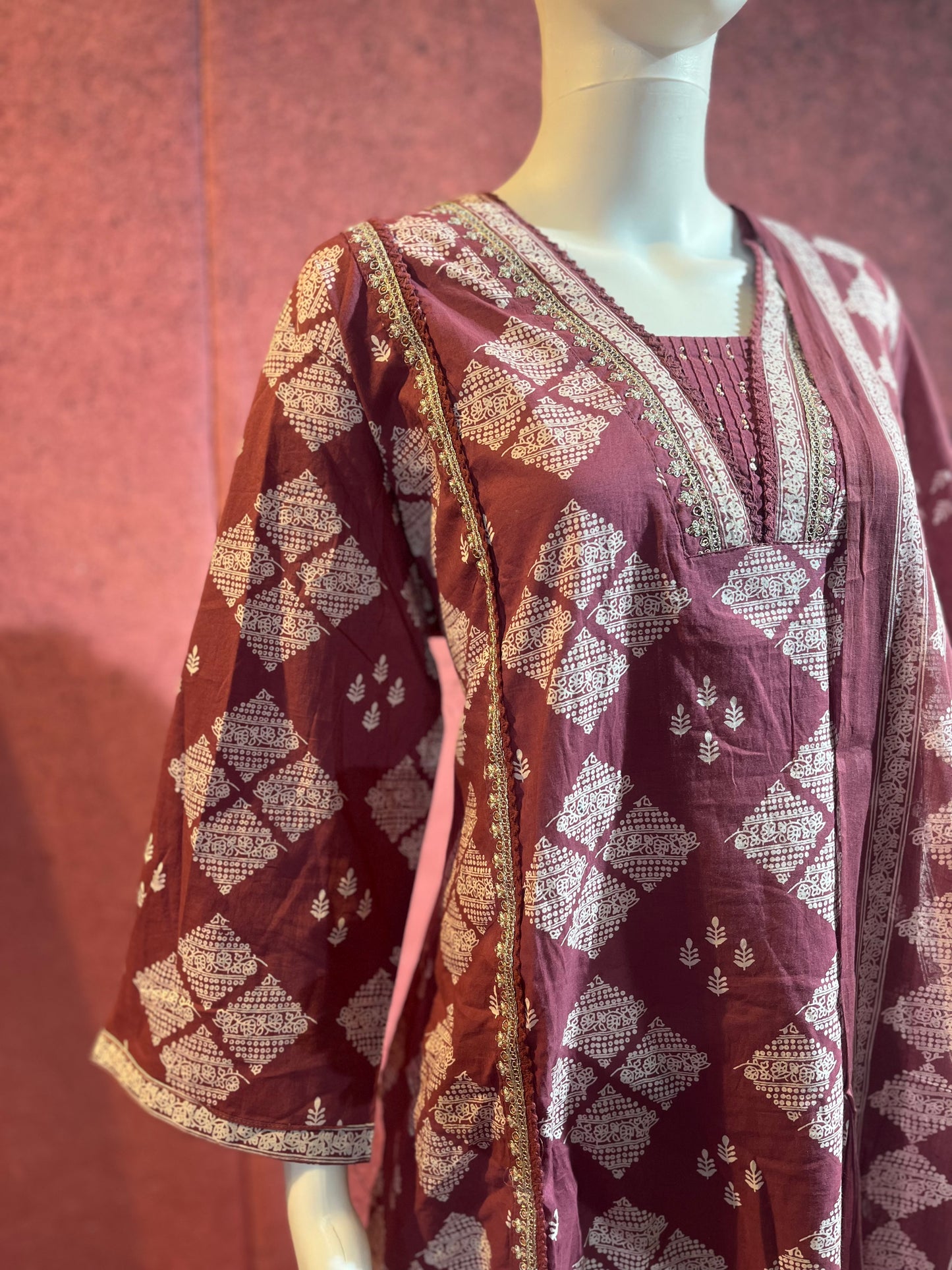 3-Piece Kurthi Set Top, Bottom & Dupatta |TBS0043