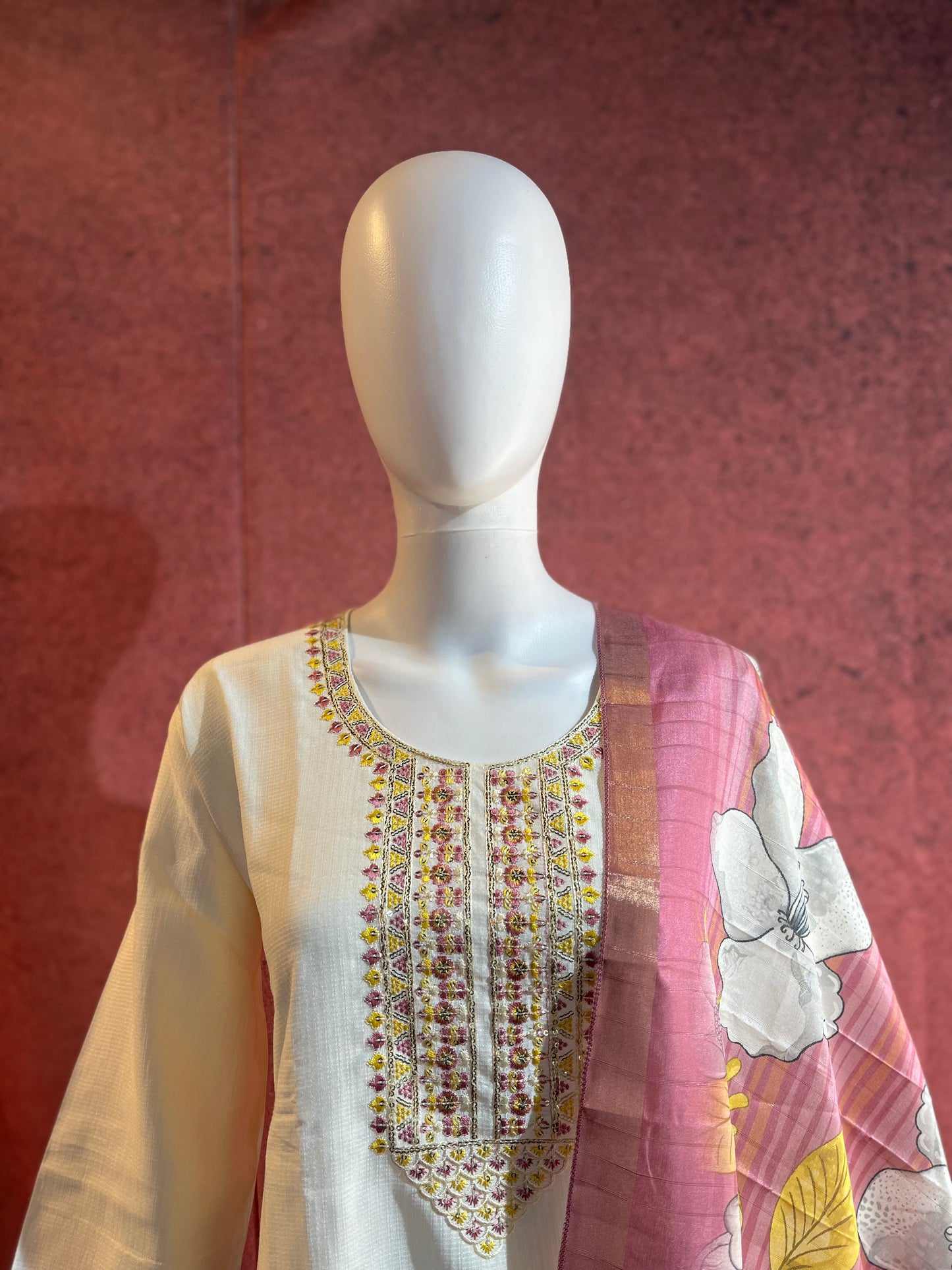 3-Piece Kurthi Set Top Bottom &amp Dupatta |TBS0054