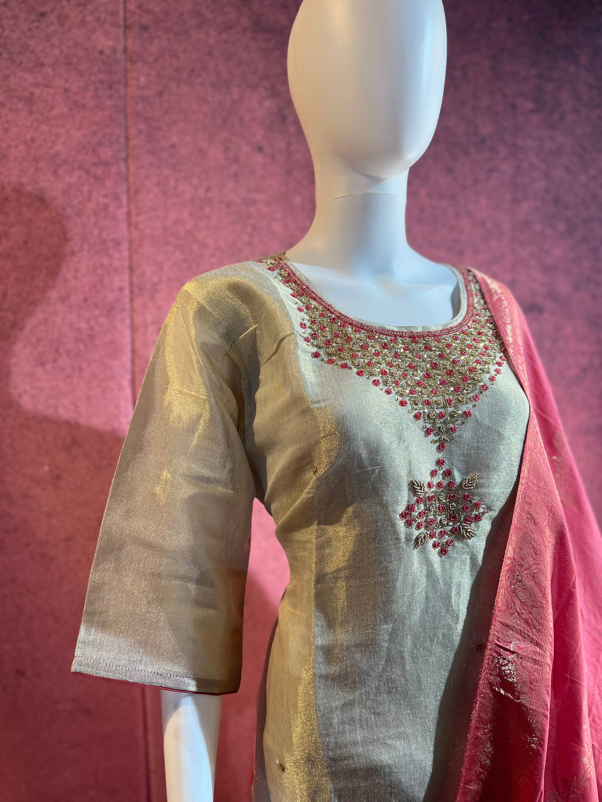3-Piece Kurthi Set Top Bottom &amp Dupatta |TBS0053