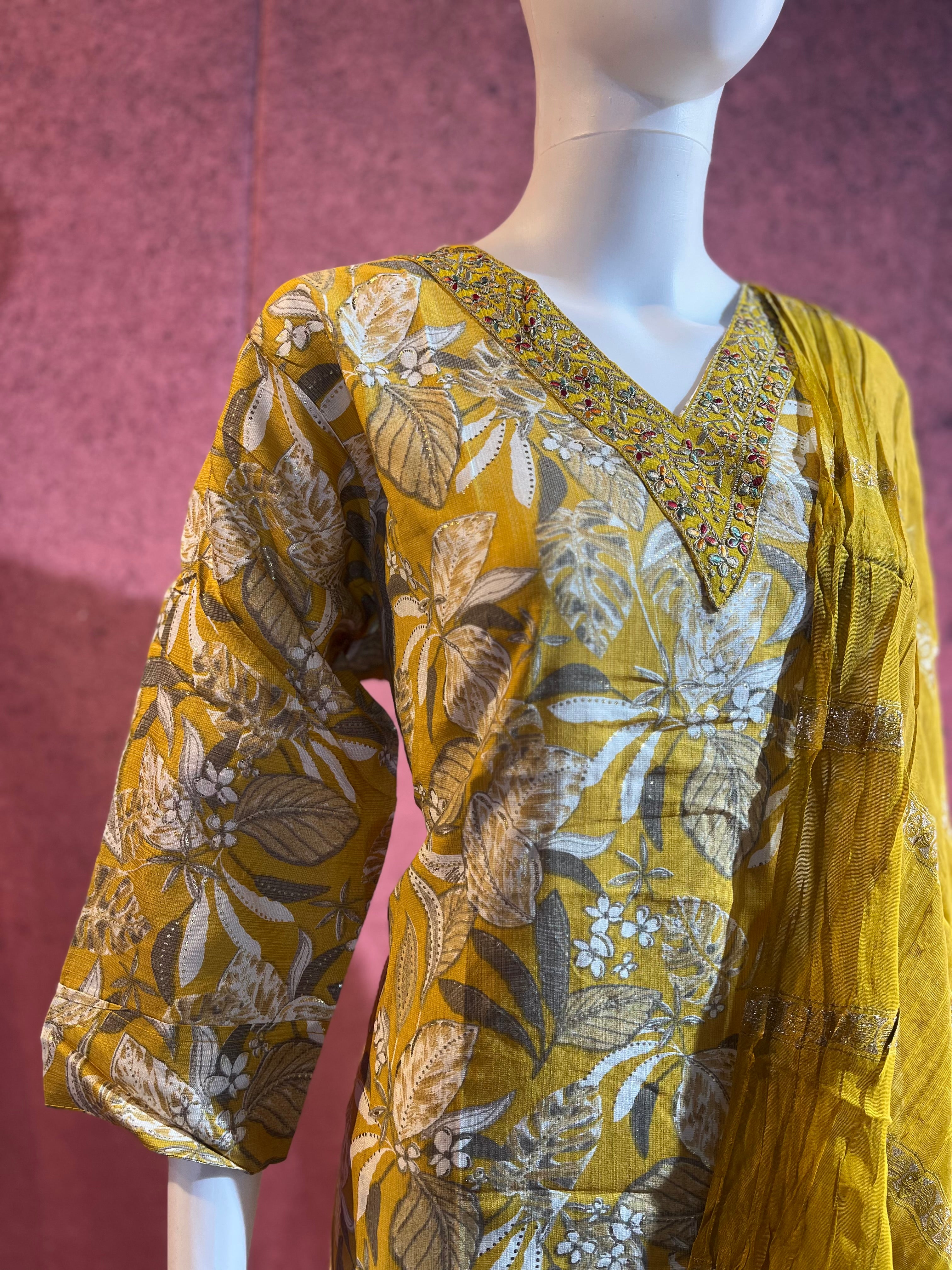 3-Piece Kurthi Set Top Bottom &amp Dupatta |TBS0052