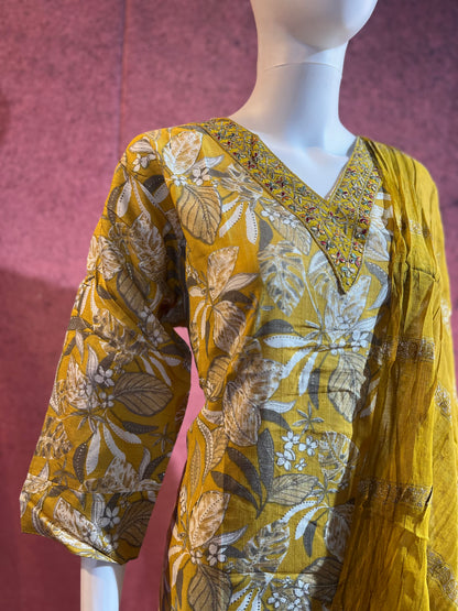 3-Piece Kurthi Set Top Bottom &amp Dupatta |TBS0052