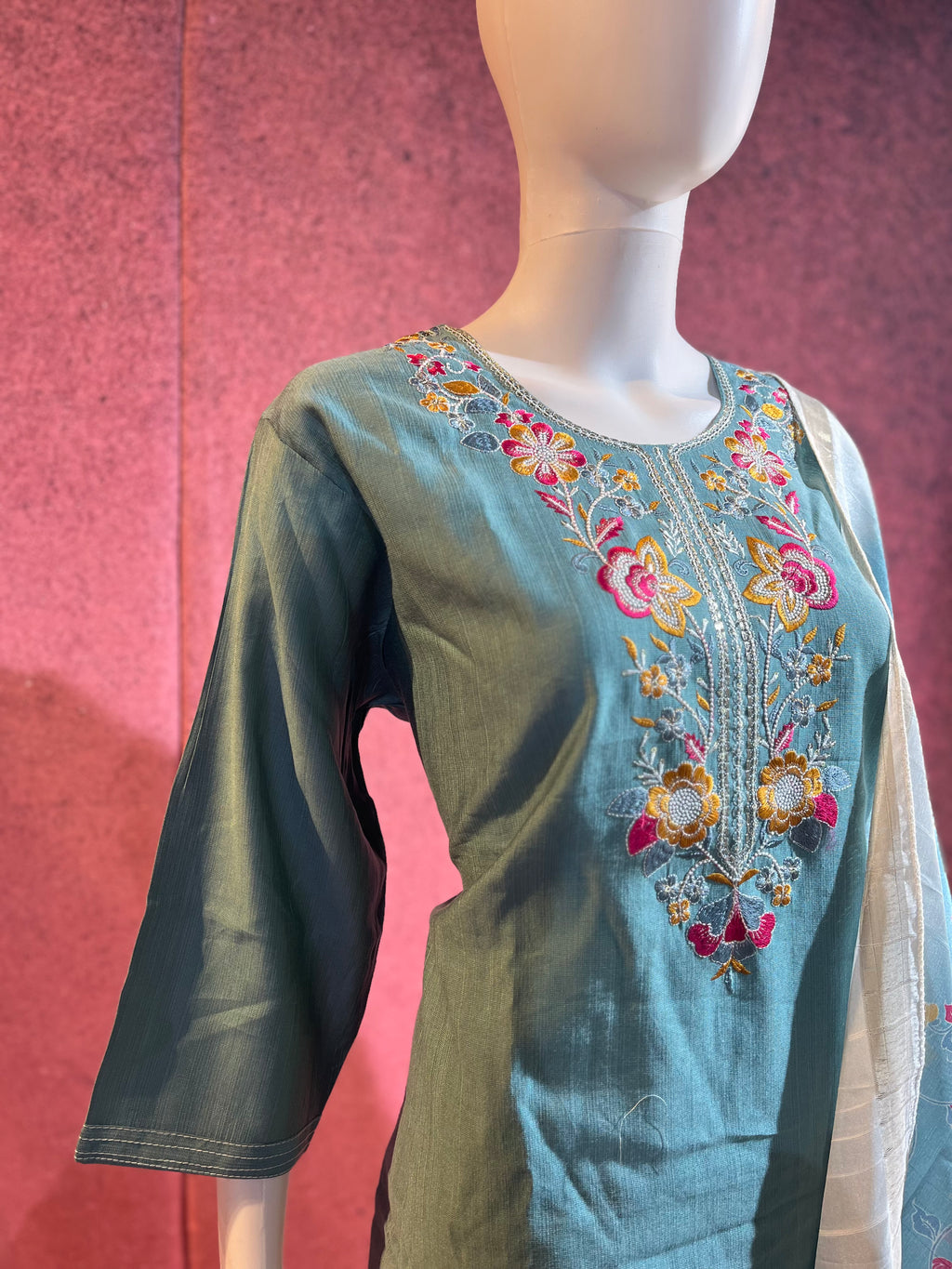 3-Piece Kurthi Set Top Bottom &amp Dupatta |TBS0051