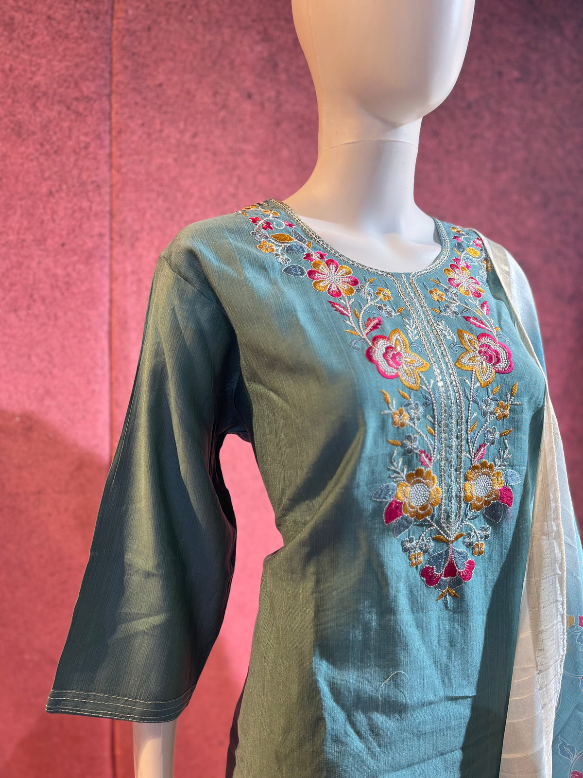 3-Piece Kurthi Set Top Bottom &amp Dupatta |TBS0051