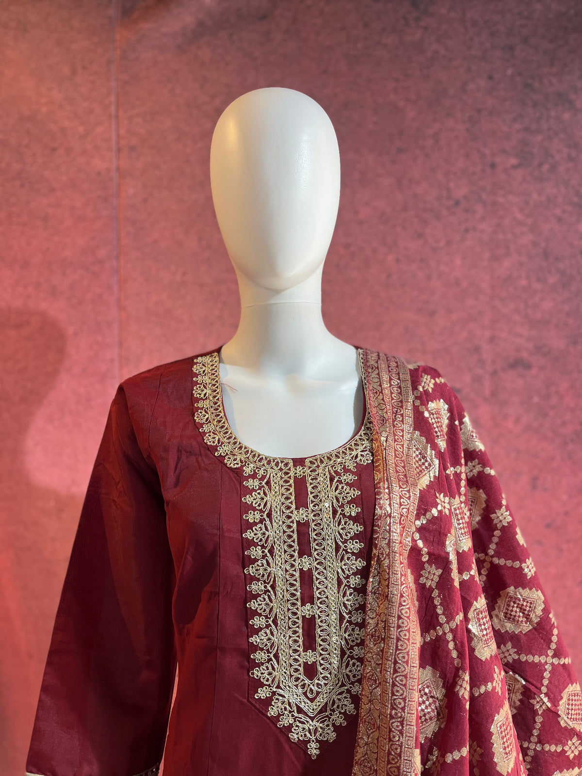 3-Piece Kurthi Set Top Bottom &amp Dupatta |TBS0049