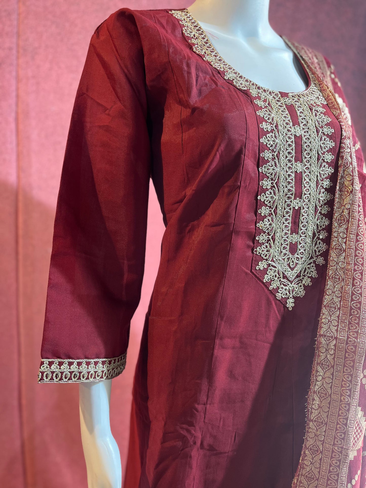 3-Piece Kurthi Set Top Bottom &amp Dupatta |TBS0049
