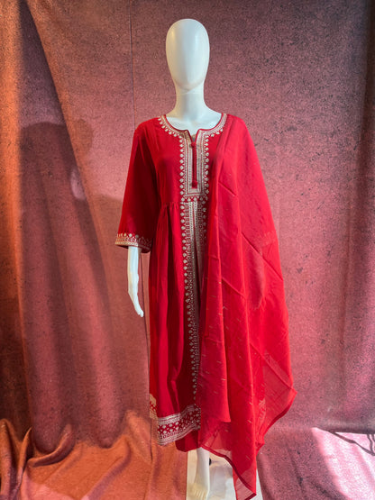 3-Piece Kurthi Set Top Bottom &amp Dupatta |TBS0048