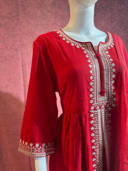 3-Piece Kurthi Set Top Bottom &amp Dupatta |TBS0048