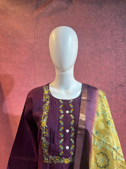 3-Piece Kurthi Set Top Bottom &amp Dupatta |TBS0047