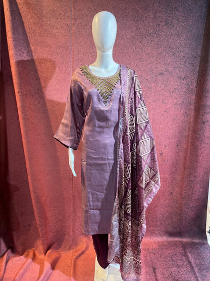 3-Piece Kurthi Set Top Bottom &amp Dupatta |TBS0046