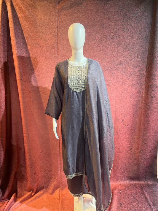 3-Piece Kurthi Set Top Bottom &amp Dupatta |TBS0045