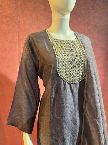 3-Piece Kurthi Set Top Bottom &amp Dupatta |TBS0045