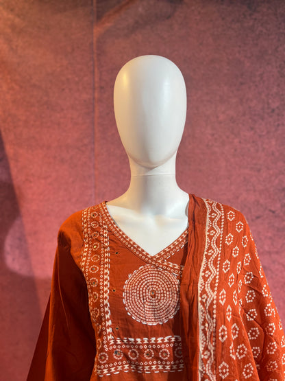 3-Piece Kurthi Set Top Bottom &amp Dupatta |TBS0044