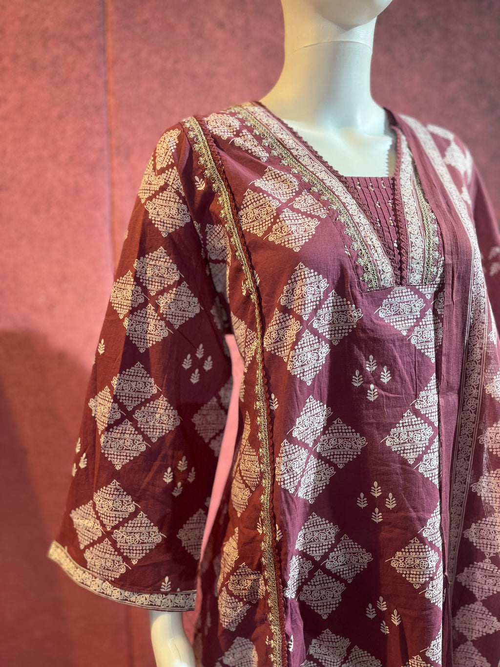 3-Piece Kurthi Set Top, Bottom &amp Dupatta |TBS0043