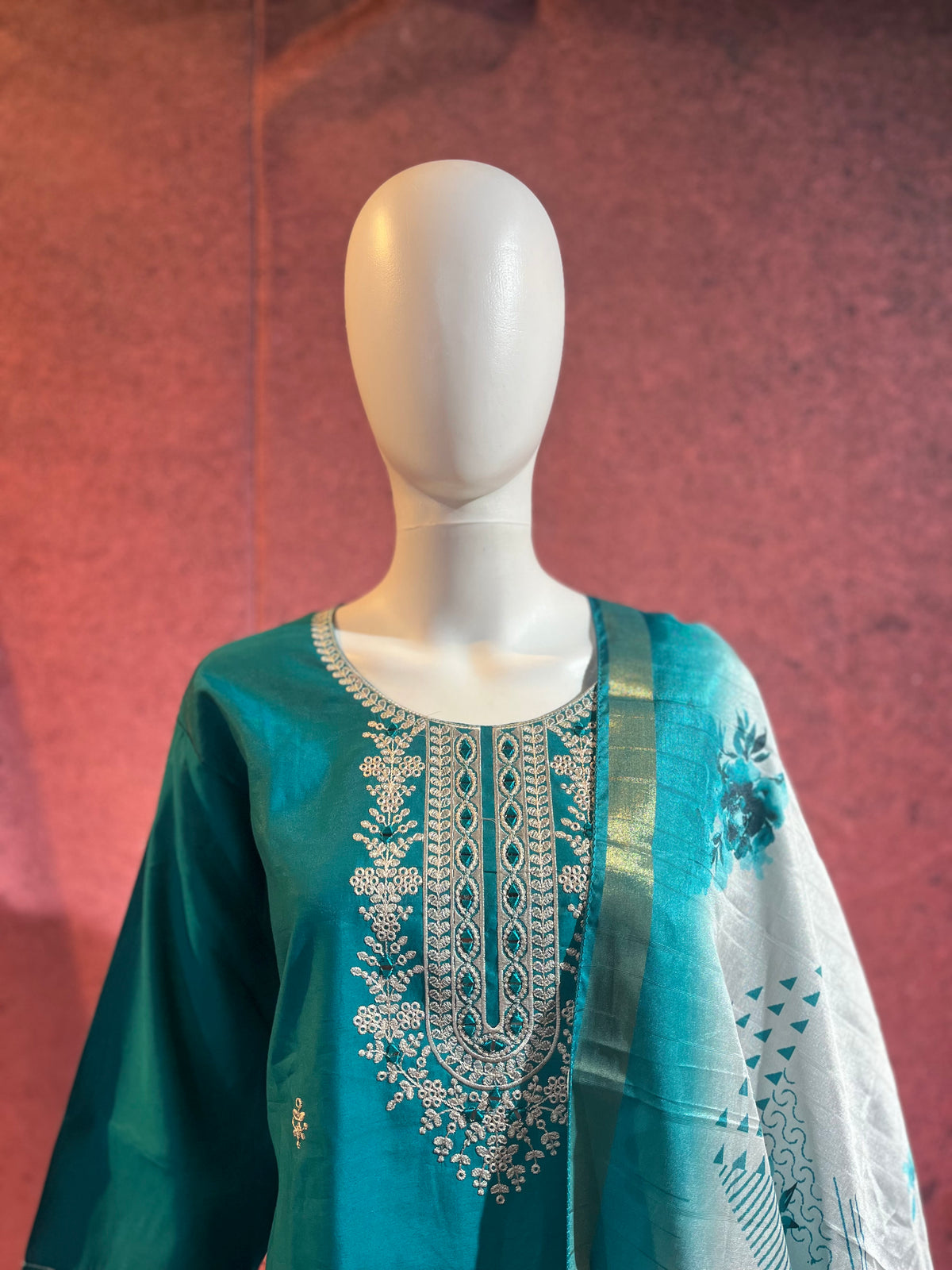 3-Piece Kurthi Set Top Bottom &amp Dupatta |TBS0042