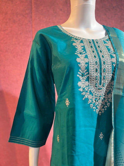 3-Piece Kurthi Set Top Bottom &amp Dupatta |TBS0042