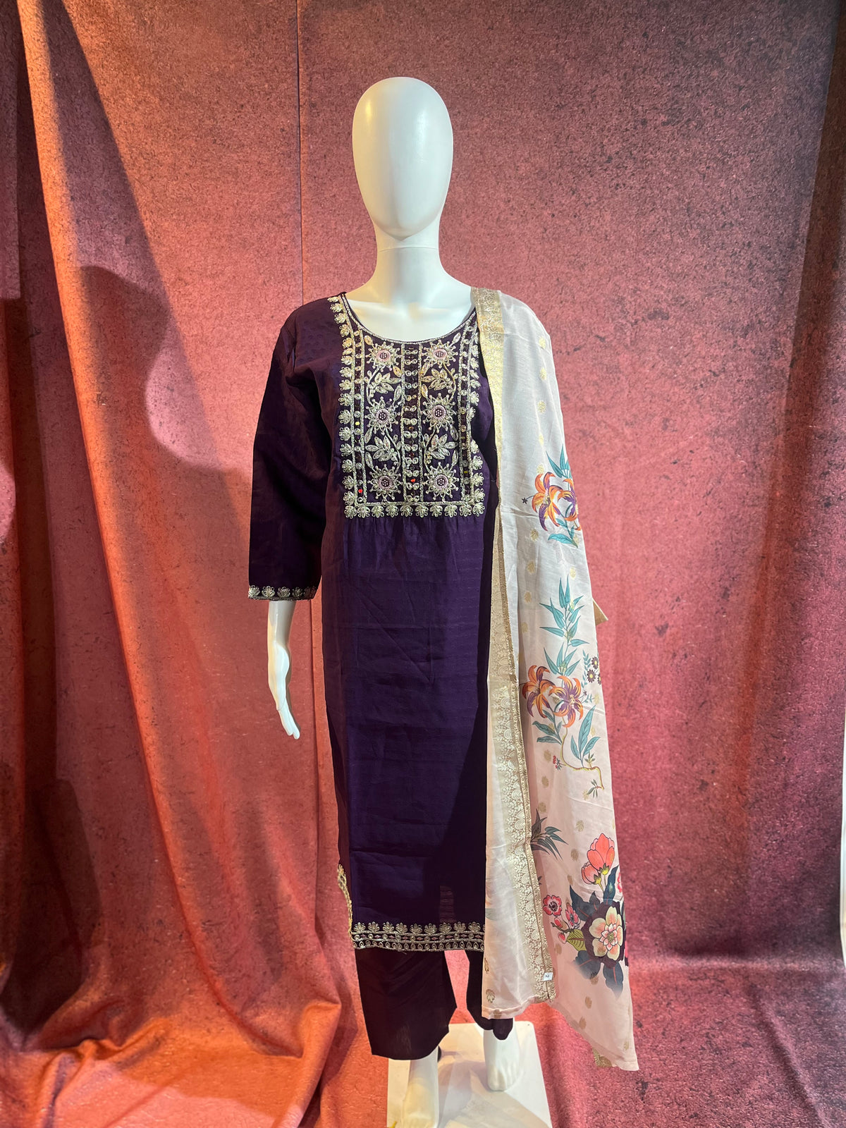 3-Piece Kurthi Set Kurthi, Bottom &amp Dupatta |TBS0041