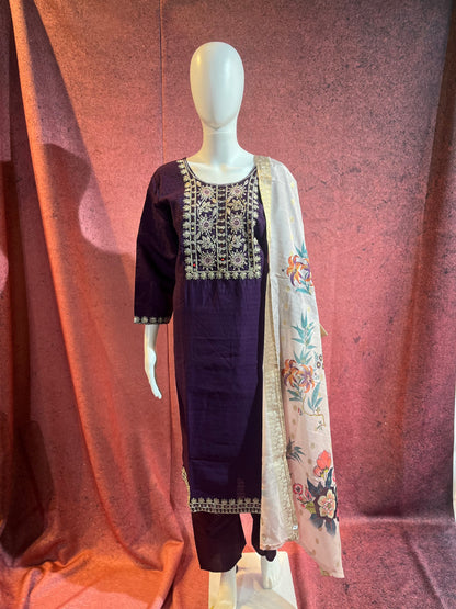 3-Piece Kurthi Set Kurthi, Bottom &amp Dupatta |TBS0041