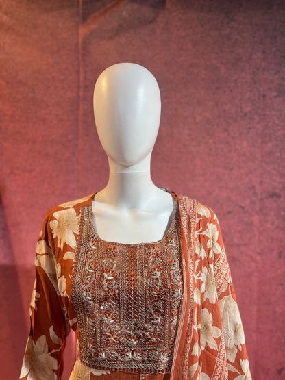 2-Piece Kurthi Set Top &amp; Shawl/Dupatta |SK0022