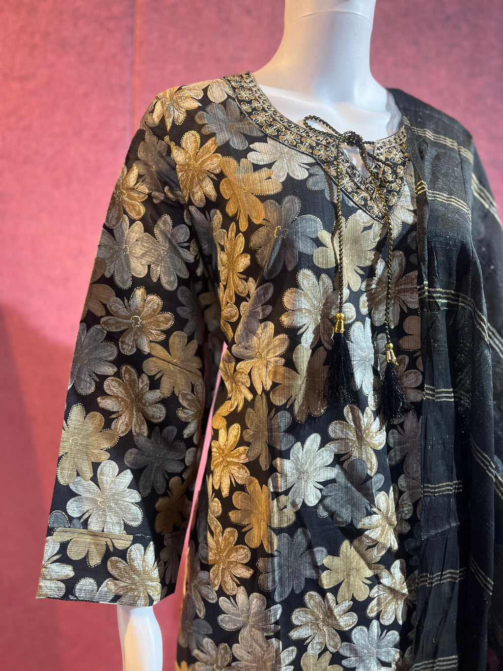 3-Piece Kurthi Set Kurthi Bottom &amp Dupatta |TBS0040