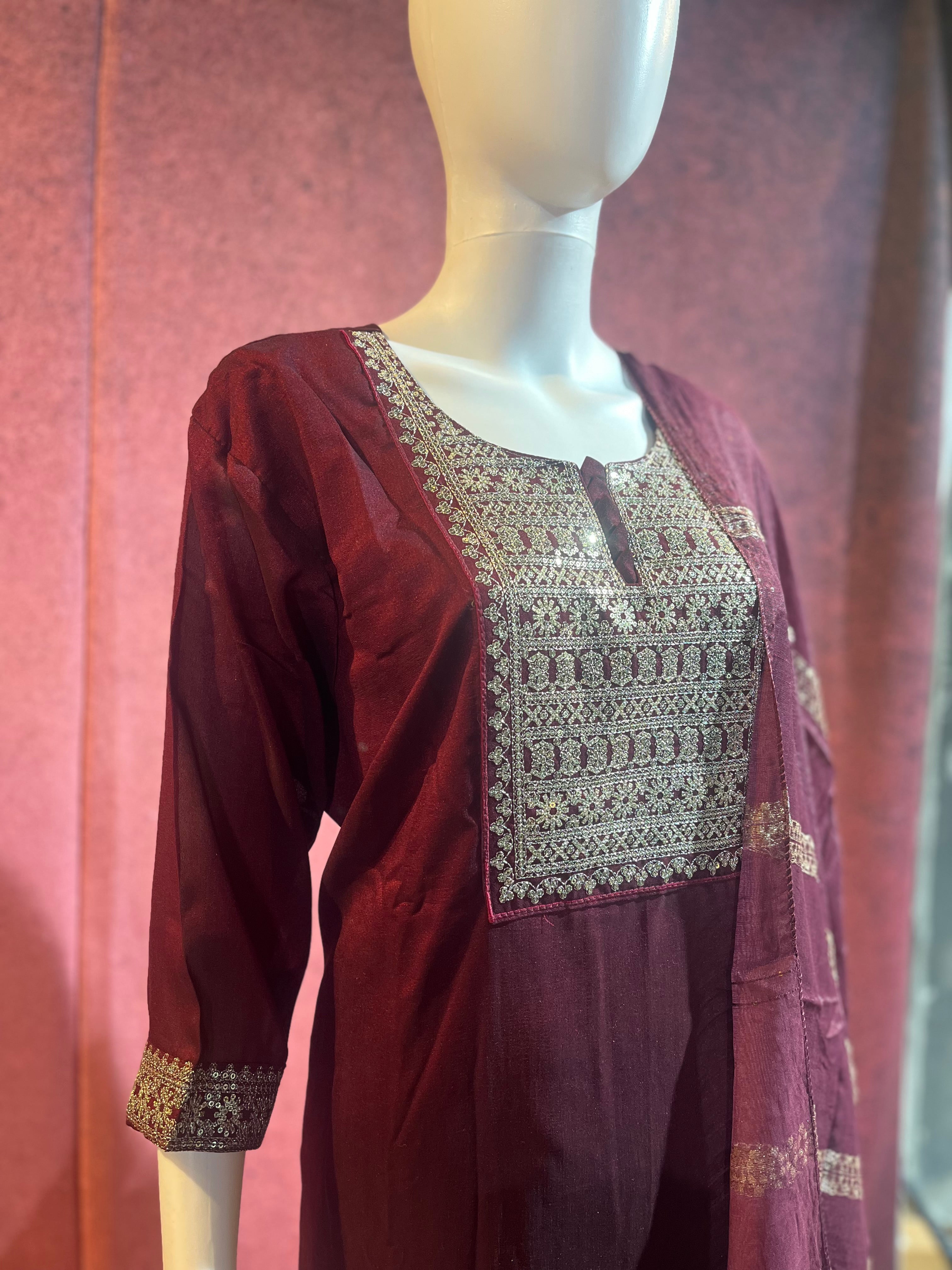 3-Piece Kurthi Set Kurthi Bottom &amp Dupatta|TBS00039