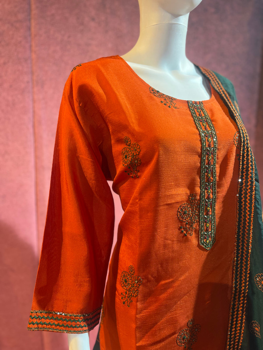 3-Piece Kurthi Set Kurthi Bottom &amp Dupatta |TBS0038