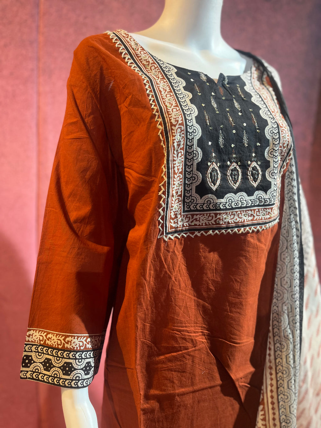 3-Piece Kurthi Set Kurthi Bottom &amp Dupatta |TBS0037