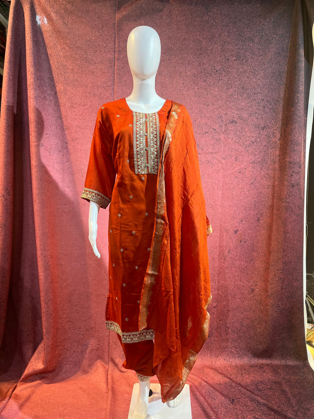3-Piece Kurthi Set Kurthi Bottom &amp Dupatta |TBS0034