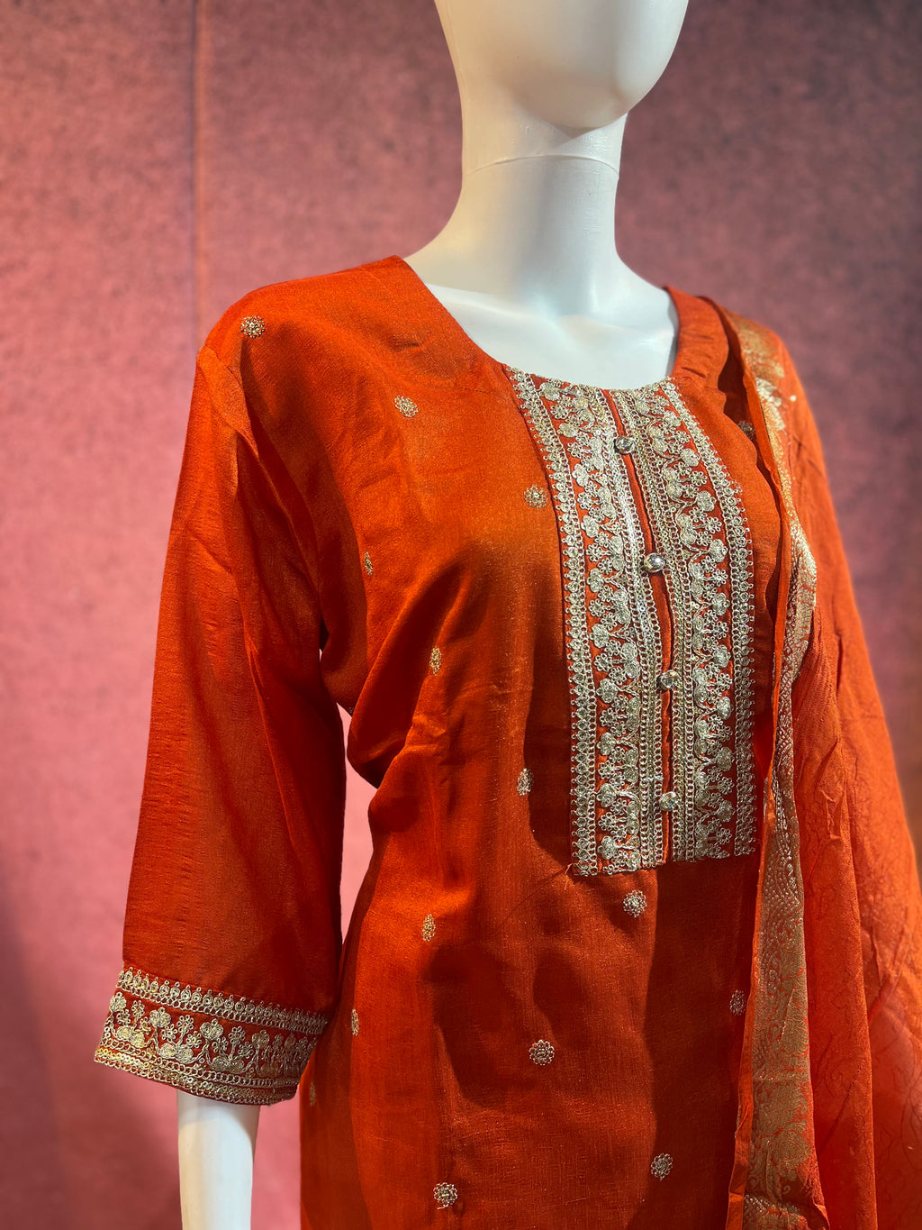 3-Piece Kurthi Set Kurthi Bottom &amp Dupatta |TBS0034