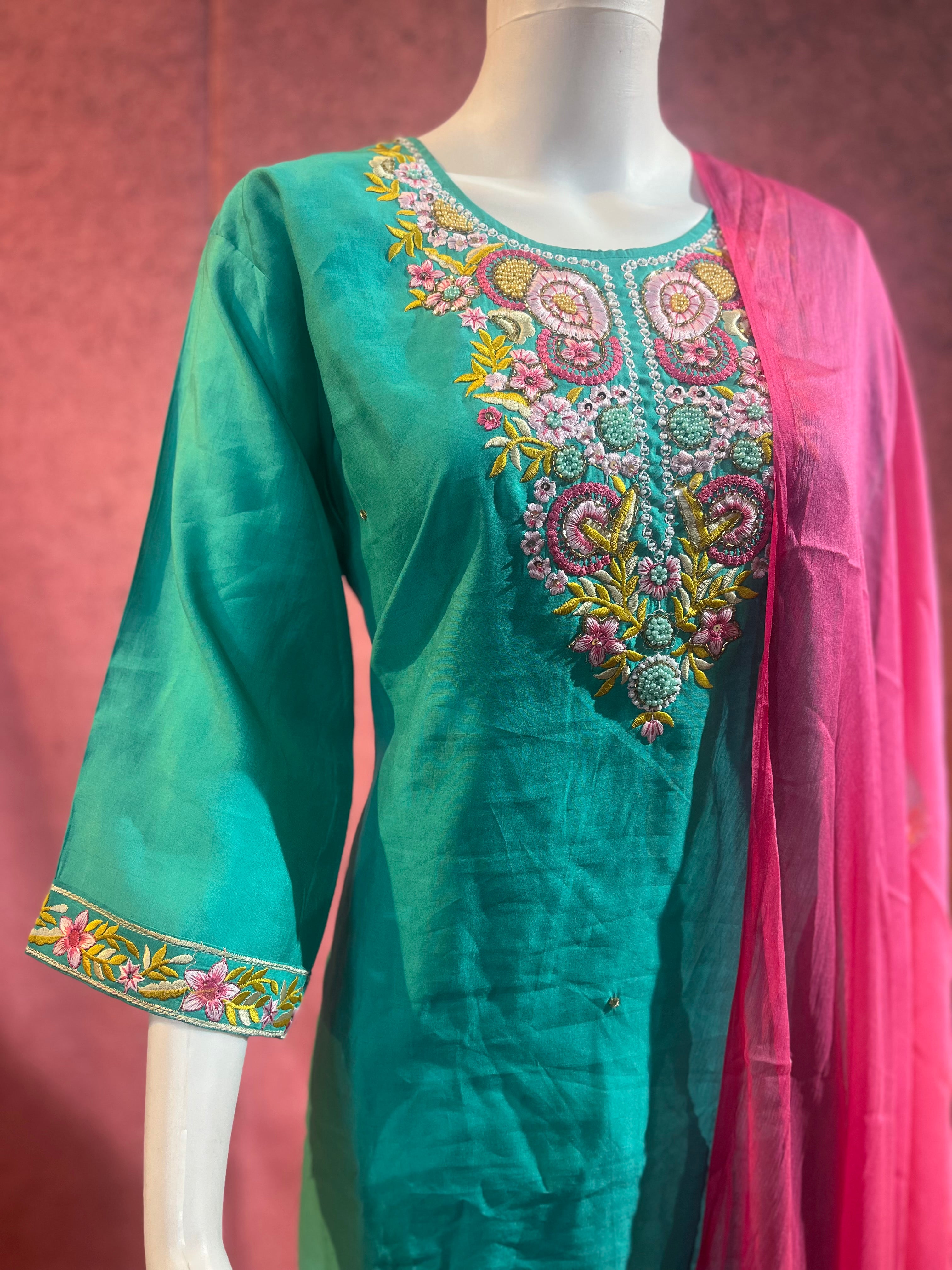 3-Piece Kurthi Set Kurthi, TBSBottom &amp Dupatta|TBS0033