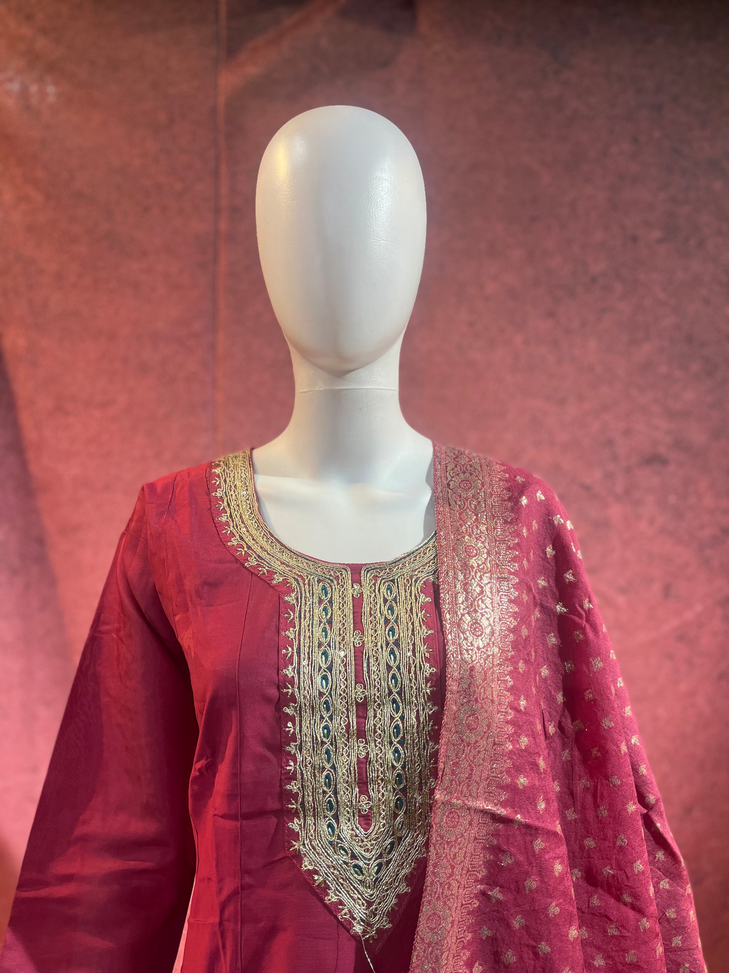 3-Piece Kurthi Set Kurthi Bottom &amp Dupatta |TBS0032