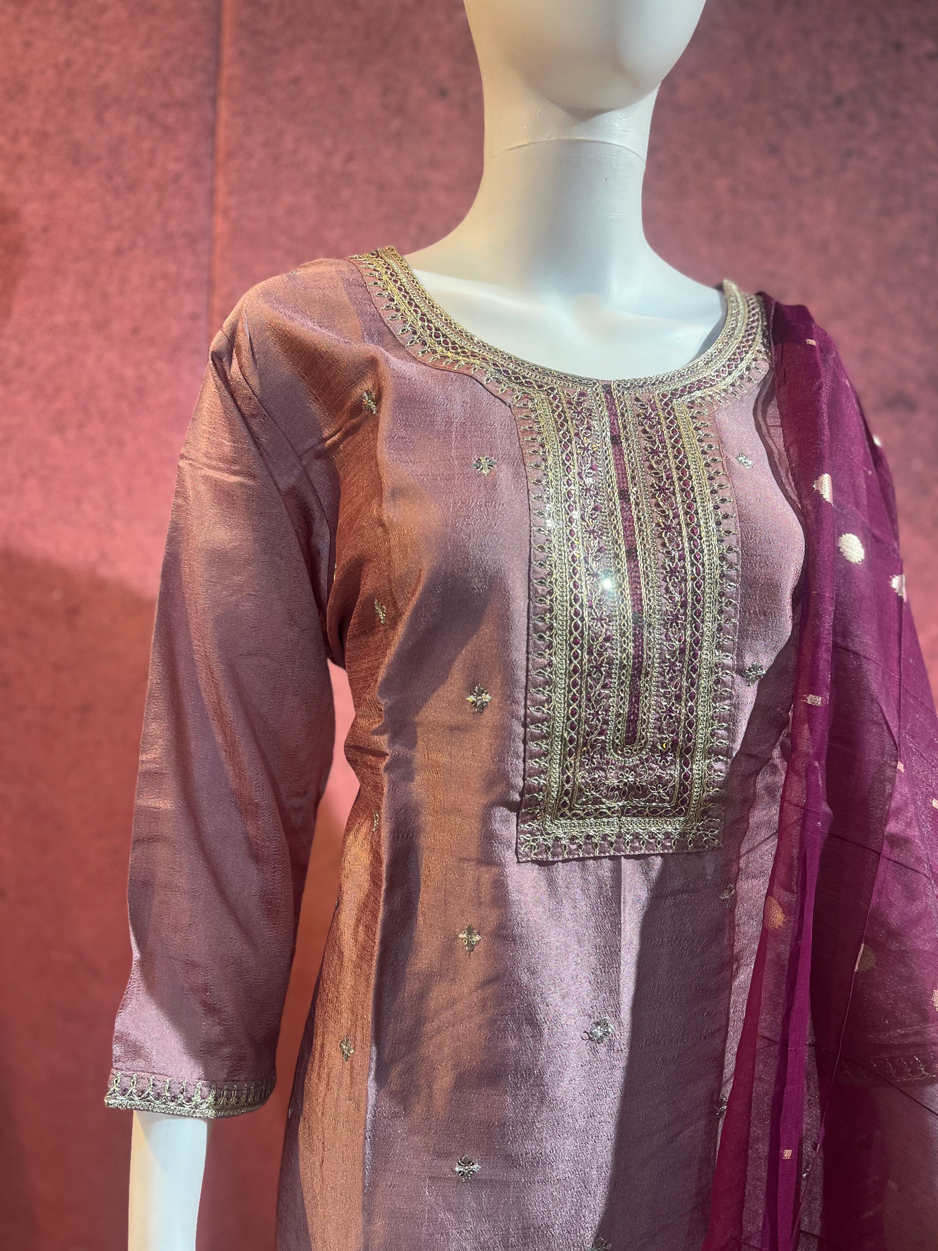3-Piece Kurthi Set Kurthi Bottom &amp Dupatta |TBS0031