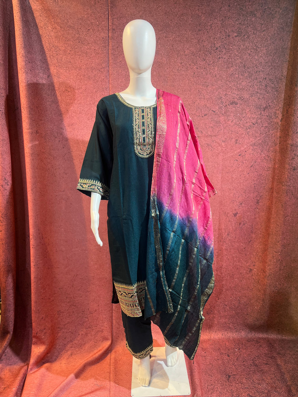 3-Piece Kurthi Set Kurthi Bottom amp Dupatta |TBS0030