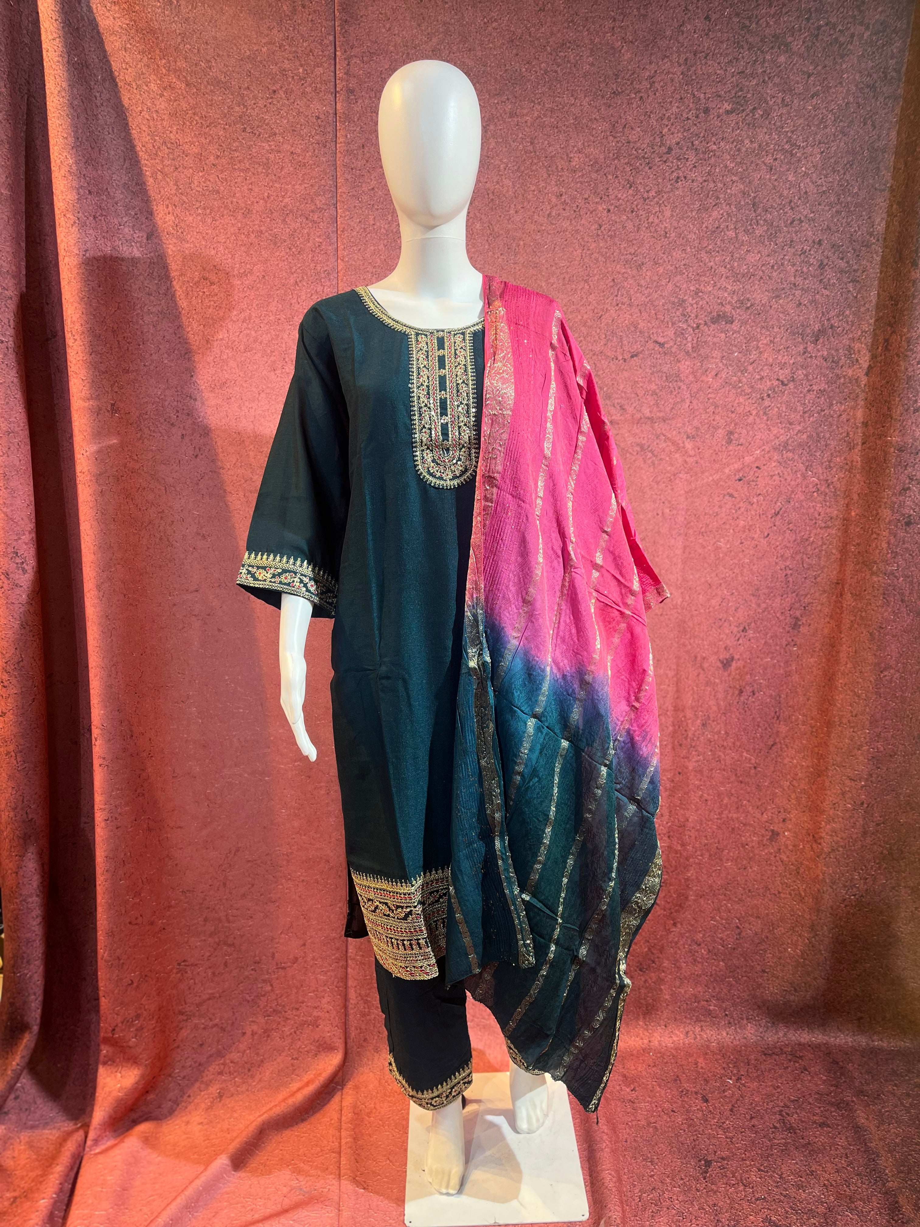 3-Piece Kurthi Set Kurthi Bottom amp Dupatta |TBS0030