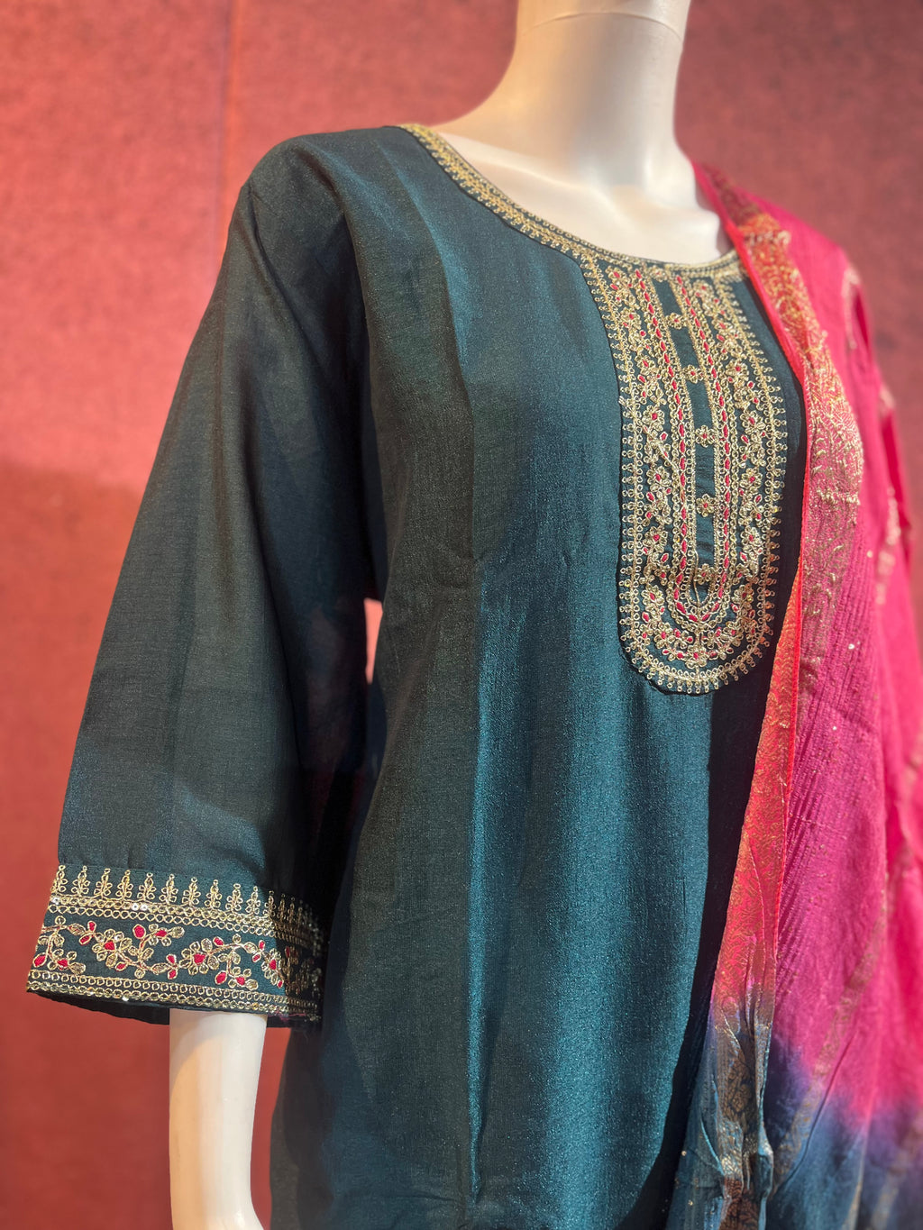 3-Piece Kurthi Set Kurthi Bottom amp Dupatta |TBS0030