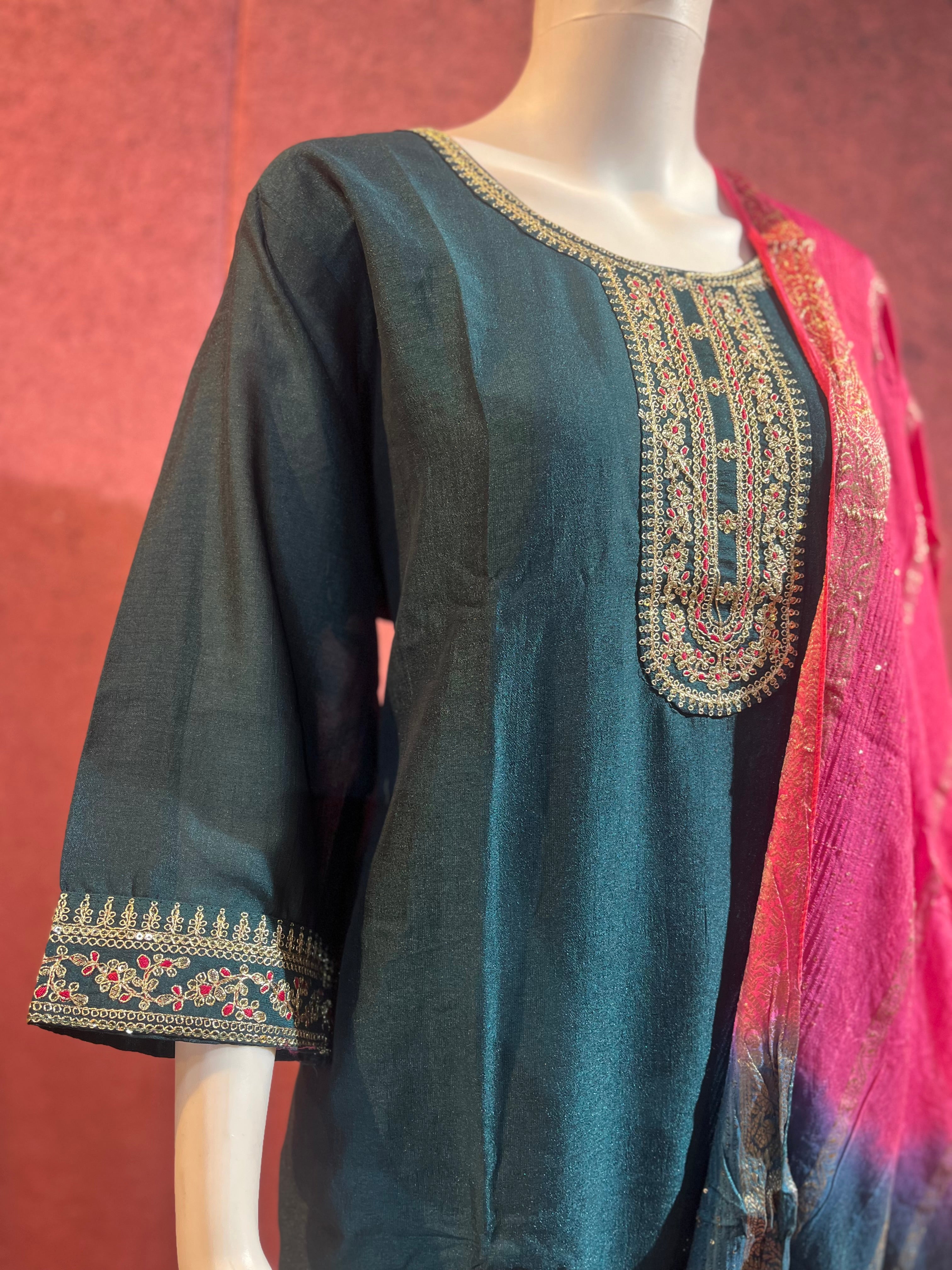 3-Piece Kurthi Set Kurthi Bottom amp Dupatta |TBS0030