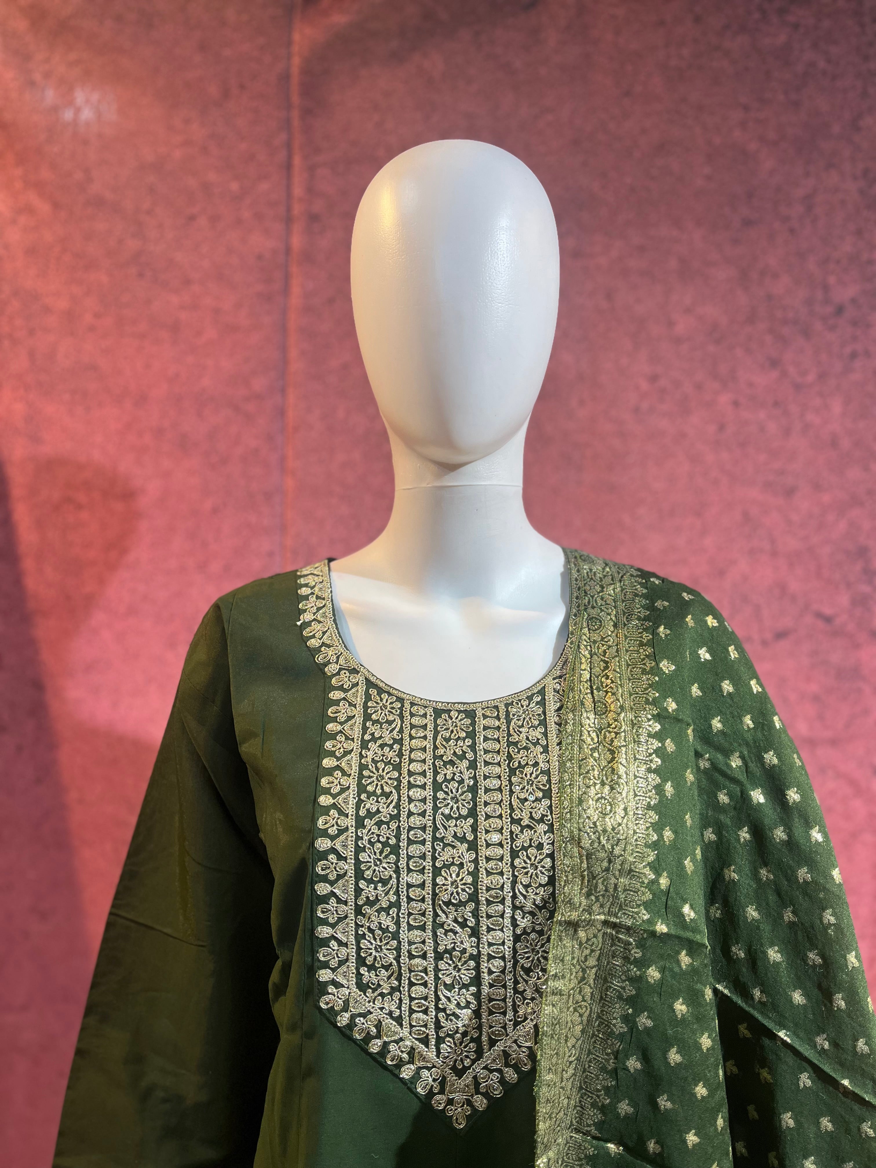 3-Piece Kurthi Set Kurthi, Bottom &amp; Dupatta|TBS0029