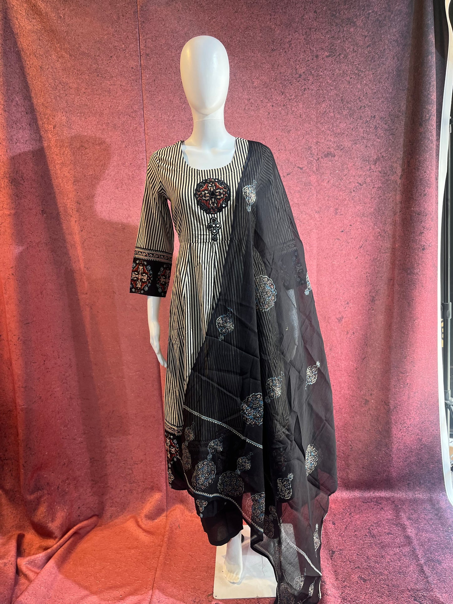 3-Piece Dress Set Top, Bottom &amp; Dupatta |TBS0026