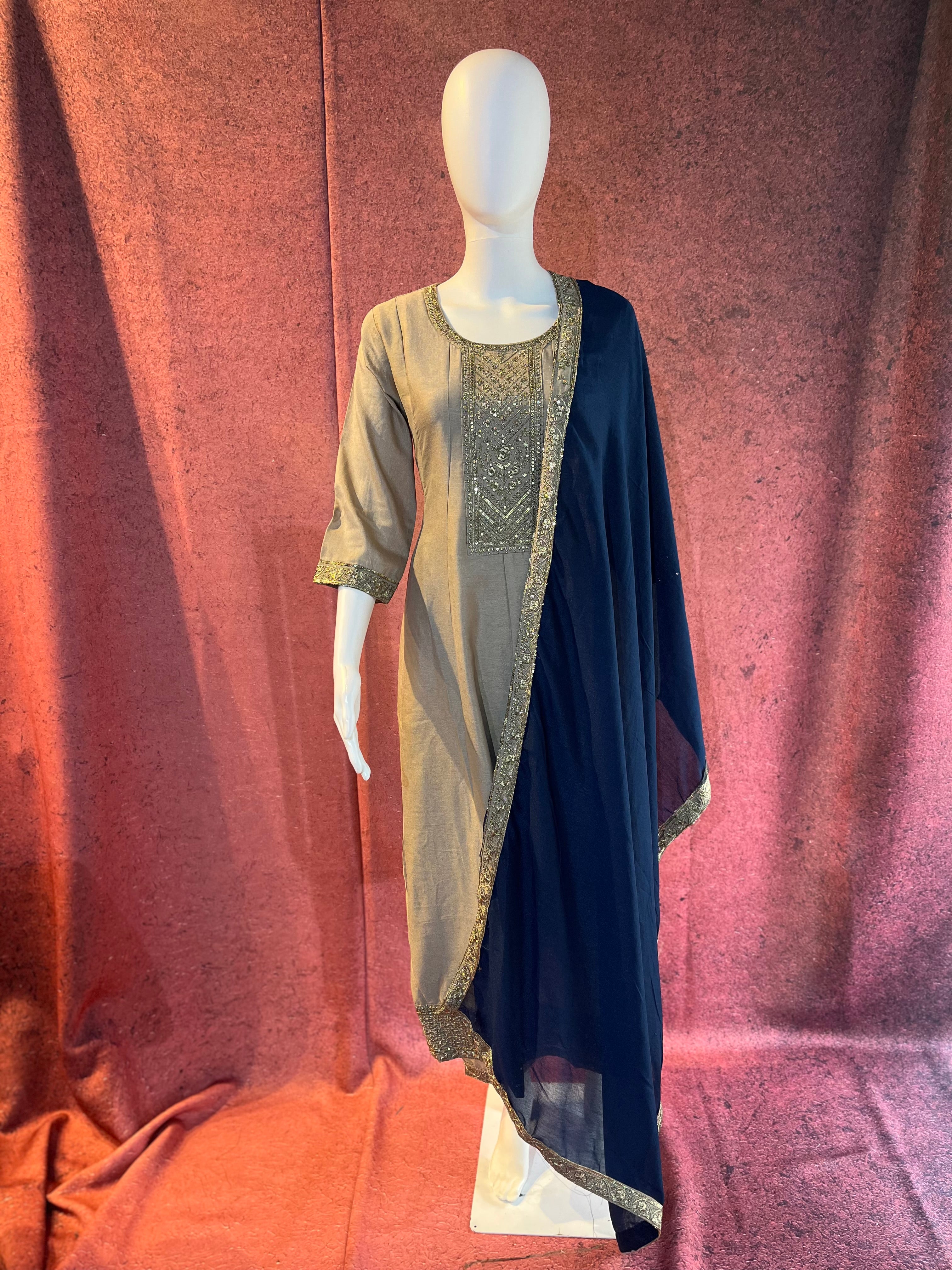 3-Piece Dress Set Top, Bottom &amp; Dupatta |TBS0025
