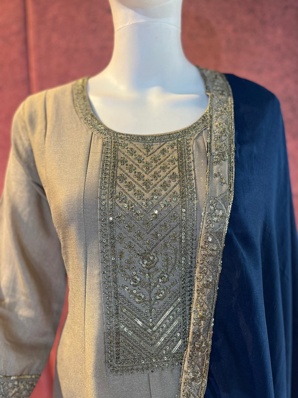 3-Piece Dress Set Top, Bottom &amp; Dupatta |TBS0025