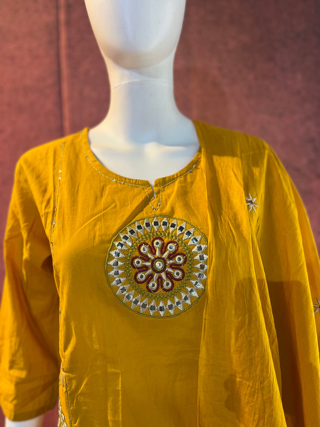 3-Piece Dress Set Top Bottom Dupatta |TBS0023