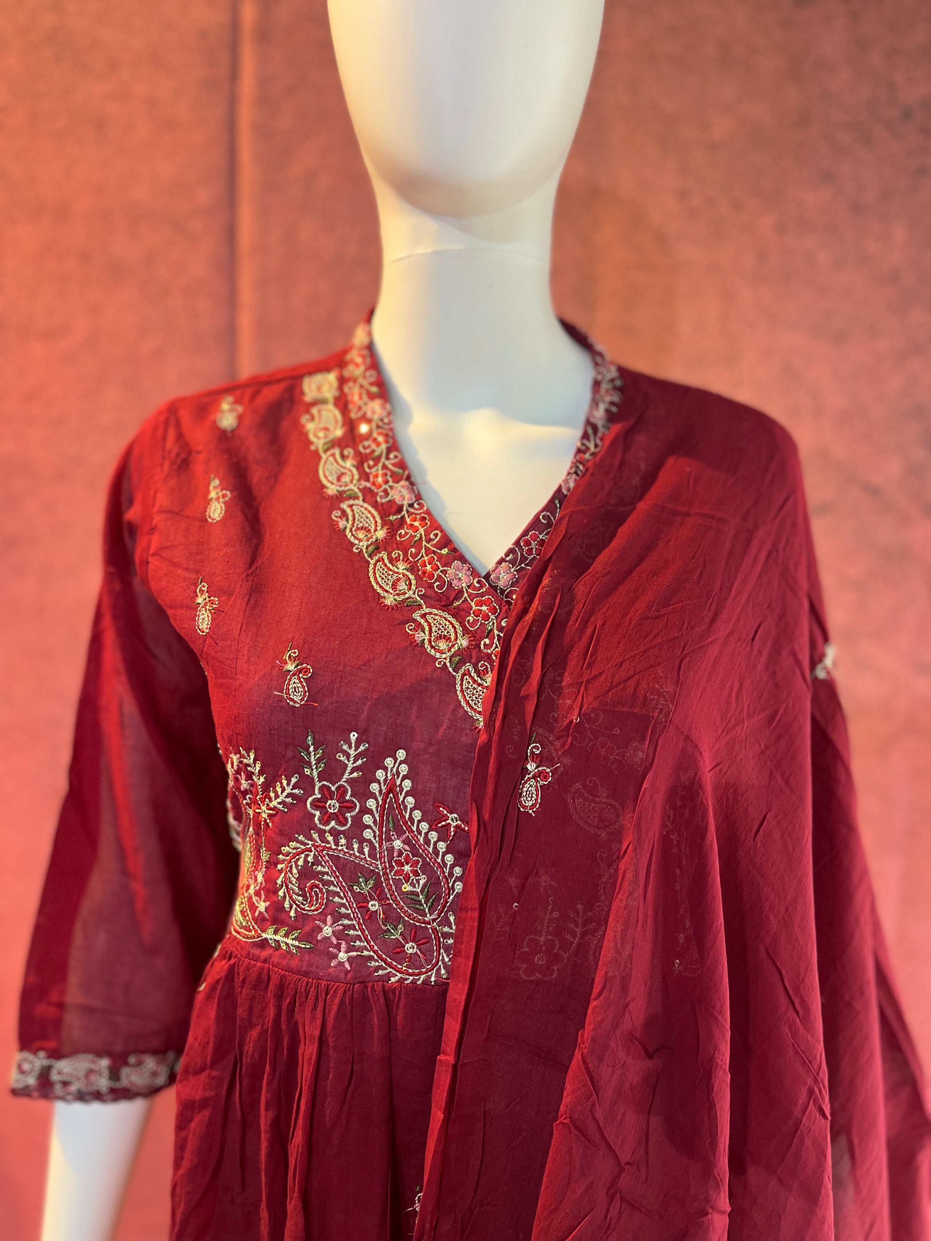 3-Piece Dress Set Top, Bottom &amp; Dupatta |TBS0022