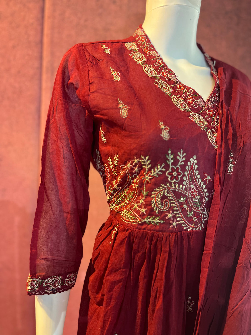 3-Piece Dress Set Top, Bottom &amp; Dupatta |TBS0022