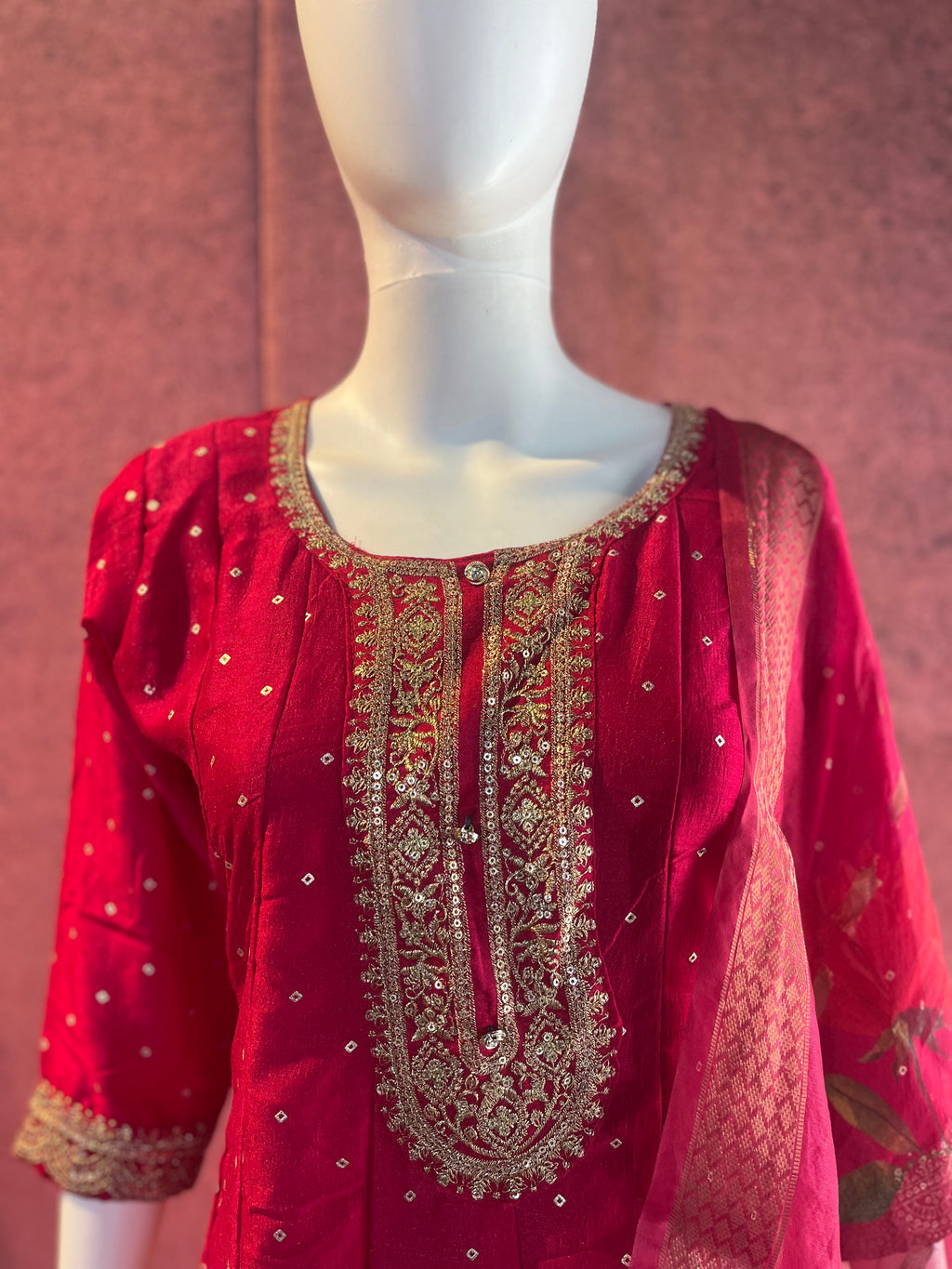 2-Piece Kurti with Shawl | KS003